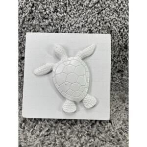 Turtle Wooden 3D Beach Theme Wall Art Frame White Nautical Home Decor